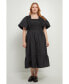 ფოტო #2 პროდუქტის Women's Plus size Ruffled Smocked Midi Dress