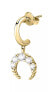 Gold-plated single earrings with crystals LPS02AQM05