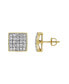 ფოტო #3 პროდუქტის Block Beat 14k Yellow Gold 1 cttw Certified Natural Diamond Stud Earring for Men/Women, Screw Back