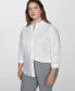 Фото #5 товара Women's Regular Cotton Lyocell-Blend Shirt