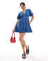 Фото #1 товара Nobody's Child Starlight denim mini dress in blue