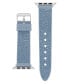 Фото #1 товара Women's Light Blue Silicone Debossed Swirl Logo Band Compatible with 38/40/41mm Apple Watch