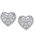 Фото #4 товара Серьги Macy's Diamond Heart Cluster Stud