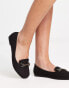 New Look Wife Fit suedette snaffle loafer in black