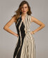 ფოტო #2 პროდუქტის Women's Striped Side-Bar Midi Dress
