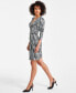 Фото #3 товара Women's Printed Wrap-Style Dress