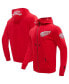 Фото #1 товара Men's Red Detroit Red Wings Classic Chenille Full-Zip Hoodie Jacket