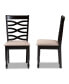 Lanier Modern and Contemporary Fabric Upholstered 2 Piece Dining Chair Set