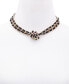 Фото #2 товара GUESS gold-Tone Imitation Suede Woven Link Collar Necklace, 16" + 2" extender