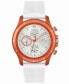 ფოტო #1 პროდუქტის Men's Neoheritage Chronograph White Silicone Strap Watch 42mm