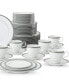 Charlotta Platinum 60 Piece Dinnerware Set, Service for 12