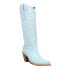Фото #2 товара Сапоги Casual женские Corral Boots Tall Embroidered Snip Toe Cowboy голубые 15 дюймов Z5254
