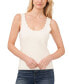 Фото #1 товара Women's Solid Scalloped Neck Knit Sweater Tank Top