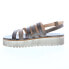 Фото #10 товара Bed Stu Ensley F395014 Womens Gray Leather Platform Sandals Shoes
