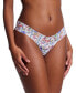 Printed Supima Cotton Low Rise Thong Underwear