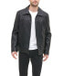 ფოტო #4 პროდუქტის Men's Faux Leather Laydown Collar Jacket