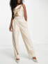 Фото #1 товара River Island co-ord pinstripe pleated trouser in beige