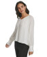 ფოტო #3 პროდუქტის Women's Long-Sleeve V-Neck Blouse