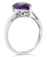 Фото #3 товара Кольцо Macy's Amethyst 14K White Gold