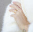 Open gold-plated ring with original design AGG468-G