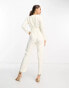 Closet London Petite tie waist kimono jumpsuit in cream