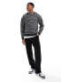 Фото #1 товара Jack & Jones knitted stripe jumper in grey