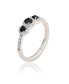 Фото #3 товара Suzy Levian Sterling Silver Cubic Zirconia Petite 3 Stone Ring