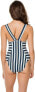Фото #2 товара Michael Michael Kors Women's 248268 Stripe V-Neck One-Piece Swimwear Size 10