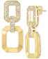 EFFY® Diamond & Polished Octagon Link Drop Earrings (1-1/4 ct. t.w.) in 14k Gold