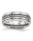 Фото #1 товара Stainless Steel Brushed and Polished Braided 7mm Band Ring