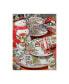 Фото #7 товара Snowman's Farmhouse 4 Piece Dinner Plate Set