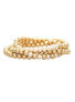 ფოტო #2 პროდუქტის Polished Bead & Pearl Stretch Bracelet Set