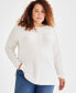 Фото #1 товара Plus Size Knit Seam-Front Tunic Top, Created for Macy's