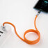 Фото #2 товара Mocny kabel kątowy do iPhone USB-C - Lightning 30W 1m rotacja 180 pomarańczowy