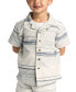 Фото #1 товара Big Boys Textured Striped Button-Down Shirt