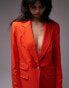 Topshop – Feminine Blazer mit schmalem Schnitt in Rot, Kombiteil