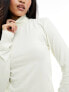 Фото #7 товара Only roll neck top in off white