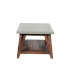 Brookside Cement-Top Wood Coffee Table