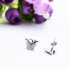 Steel Metal butterfly earrings Butterfly KES-048-SIL