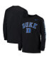 ფოტო #1 პროდუქტის Big Boys Black Duke Blue Devils Arch & Logo 2-Hit Long Sleeve T-shirt