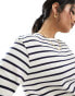 Фото #4 товара & Other Stories long sleeve top in navy and cream stripes