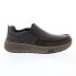 Фото #1 товара Skechers Calabrio Bazley 205006 Mens Brown Leather Lifestyle Sneakers Shoes