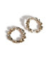 ფოტო #1 პროდუქტის Women's Silver Circular Stone Drop Earrings