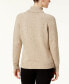 Karen Scott Women's Marled Cotton Turtleneck Sweater Winter White Combo S