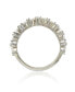 ფოტო #2 პროდუქტის Suzy Levian Sterling Silver Multi-Cut Cubic Zirconia Floral 3/4 Eternity Ring