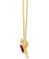 Фото #1 товара Le Vian raspberry Rhodolite (7/8 ct. t.w.) & Nude Diamond (1/6 ct. t.w.) Hummingbird Pendant Necklace in 14k Gold, 18" + 2" extender