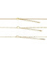 ფოტო #3 პროდუქტის Cubic Zirconia Bezel and 14K Gold Plated Cross Pendant Layered Necklace Set, 3 Pieces