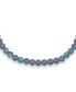 ფოტო #3 პროდუქტის Plain Simple Western Jewelry Changing Transcalent Created Moonstone Round 10MM Bead Strand Necklace For Women Silver Plated Clasp 16 Inch
