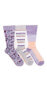 Women's 3 Pack Cotton Compression Crew Socks, Lavender, One