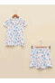 Gömlek Yaka Kız Çocuk Şortlu Pijama Takımı